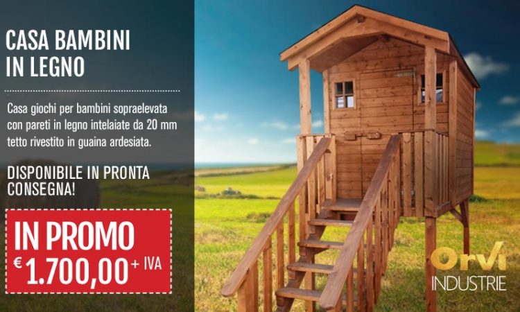 Casa giochi per bambini in legno